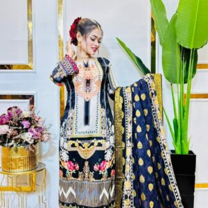 Premium Cotton Digital Print Three Piece