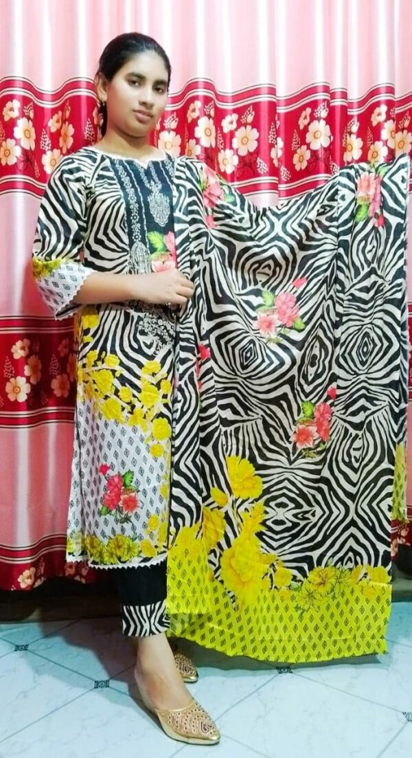 Premium Cotton Digital Print Three Piece