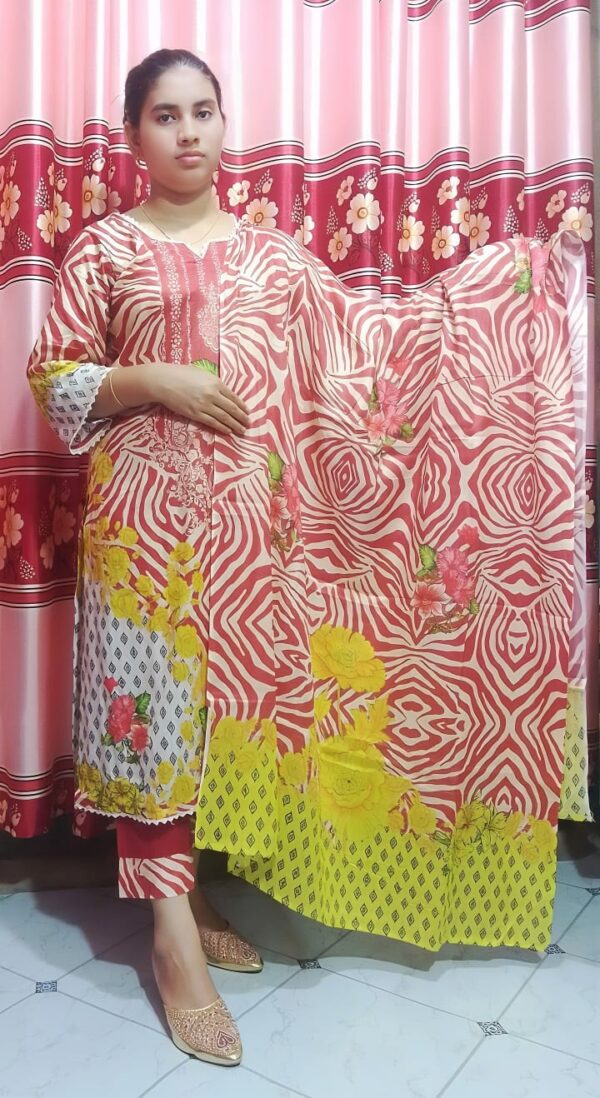 Premium Cotton Digital Print Three Piece