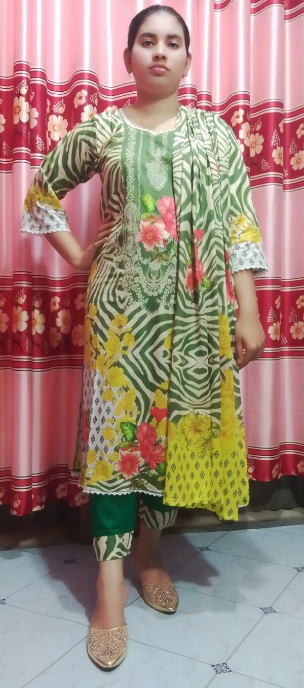 Premium Cotton Digital Print Three Piece - Image 3