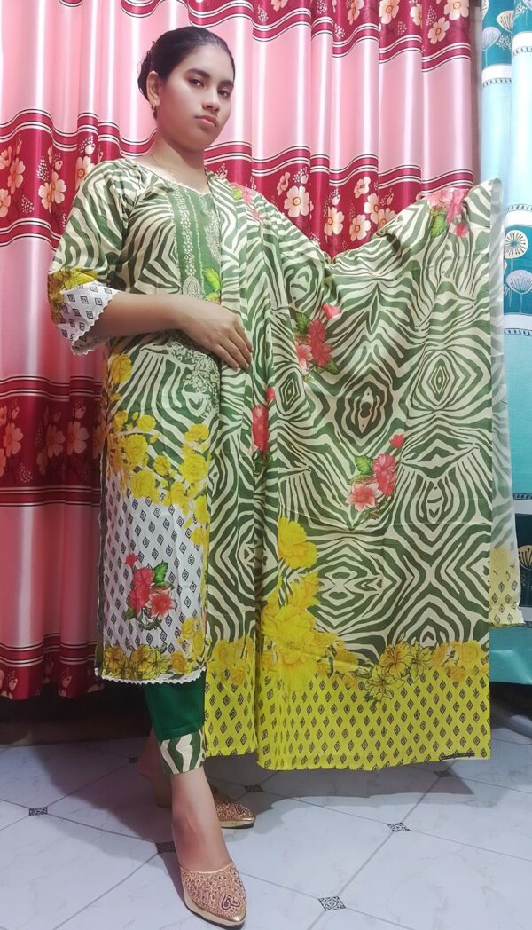 Premium Cotton Digital Print Three Piece