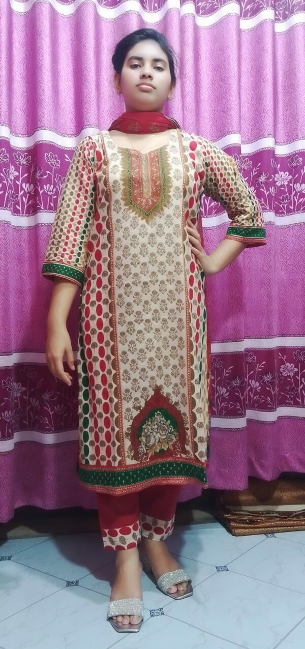 Premium Cotton Print Three Piece - Image 4