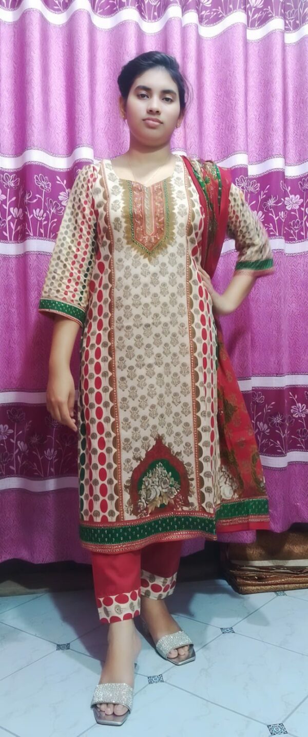 Premium Cotton Print Three Piece - Image 6