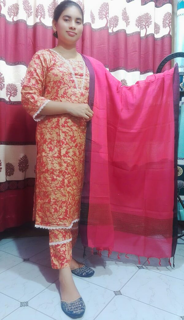 Premium Cotton Print Three Piece