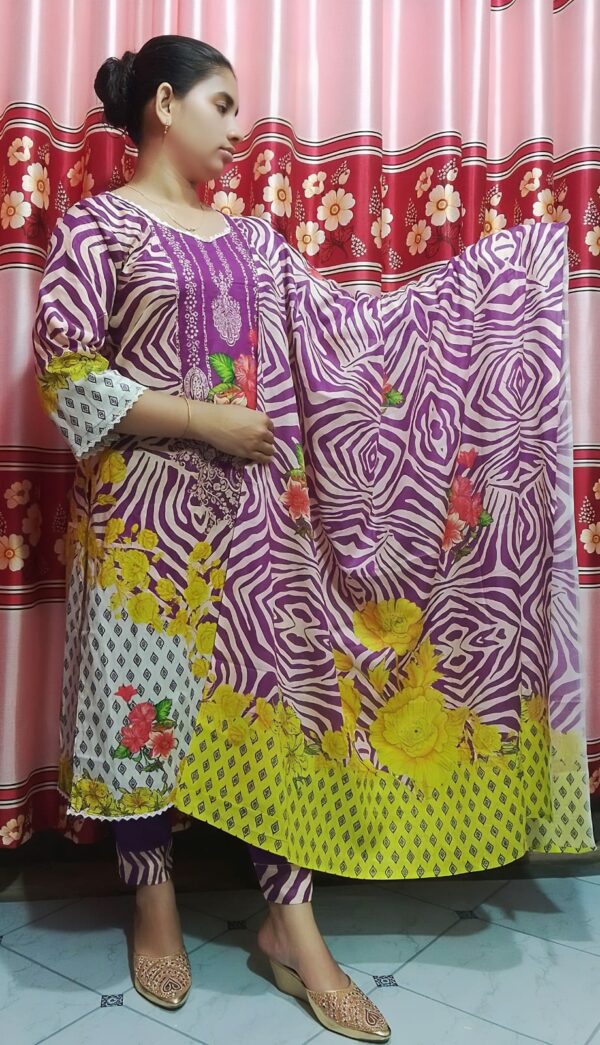 Premium Cotton Digital Print Three Piece
