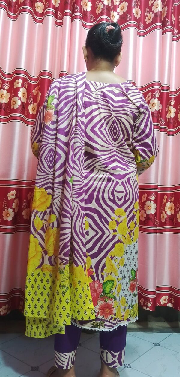 Premium Cotton Digital Print Three Piece - Image 5