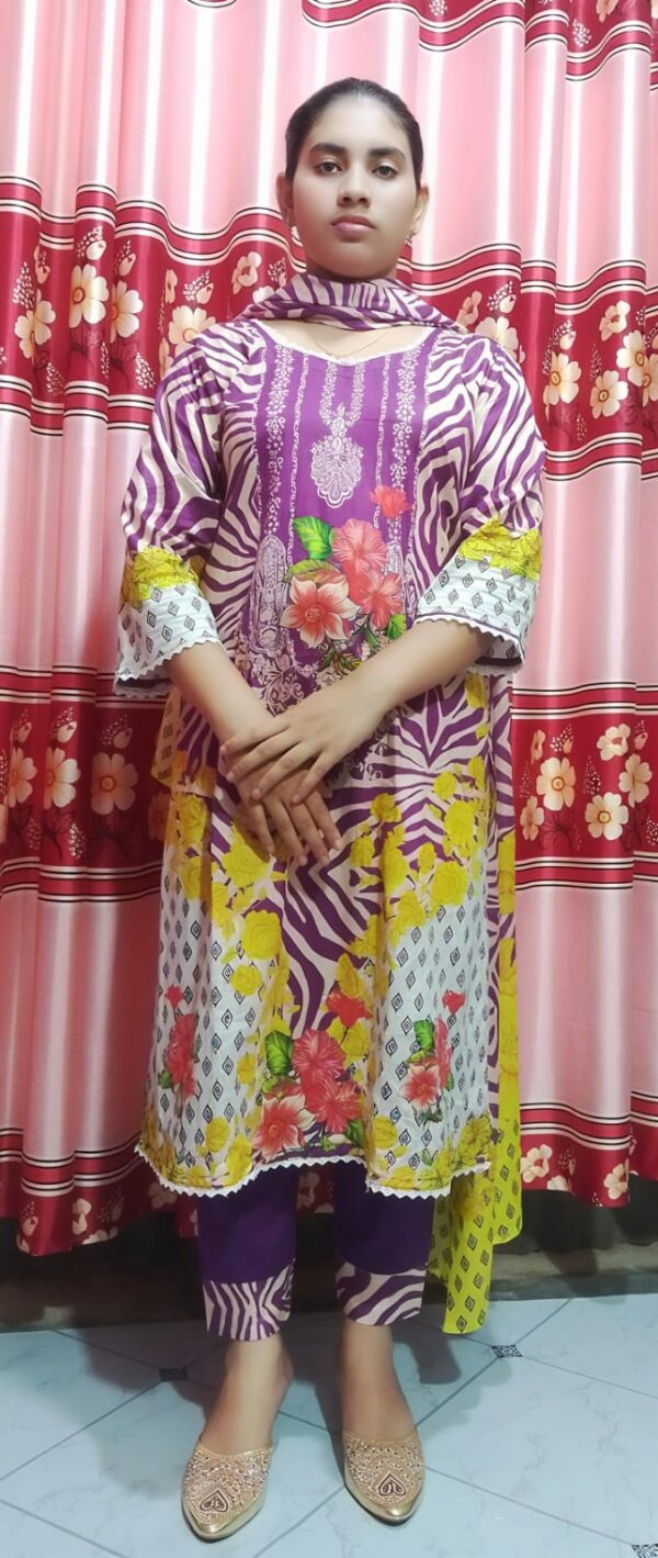 Premium Cotton Digital Print Three Piece - Image 6