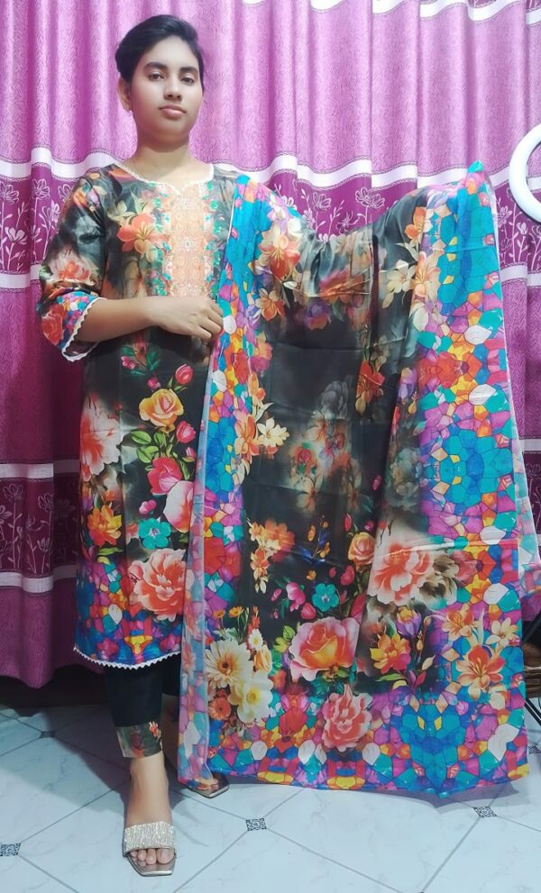 Premium Cotton Digital Print Three Piece