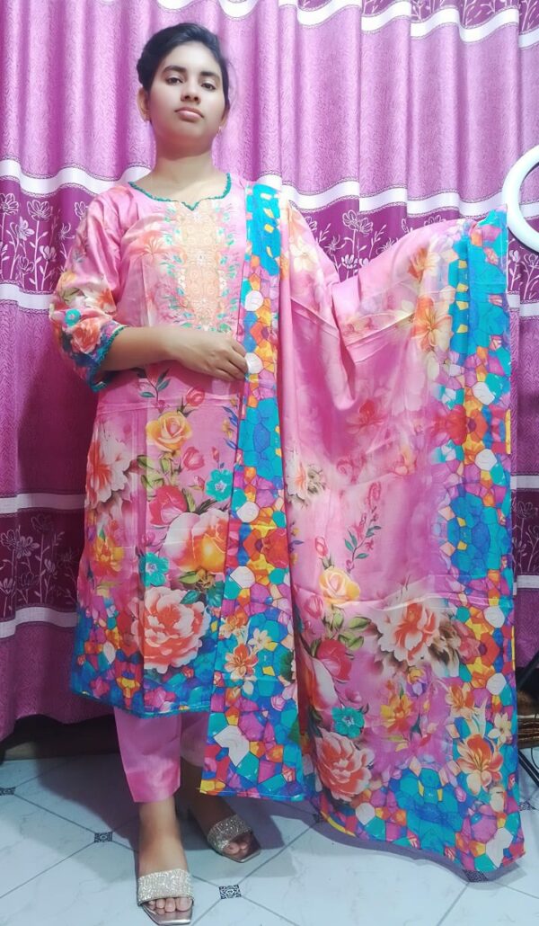 Premium Cotton Digital Print Three Piece