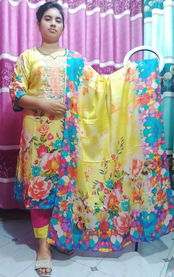 Premium Cotton Digital Print Three Piece