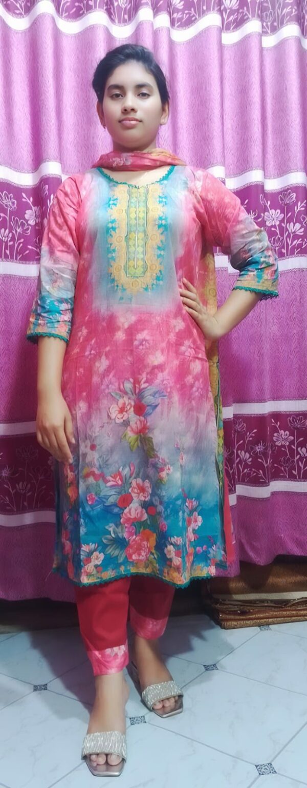 Premium Cotton Digital Print Three Piece - Image 4