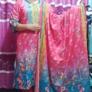 Premium Cotton Digital Print Three Piece