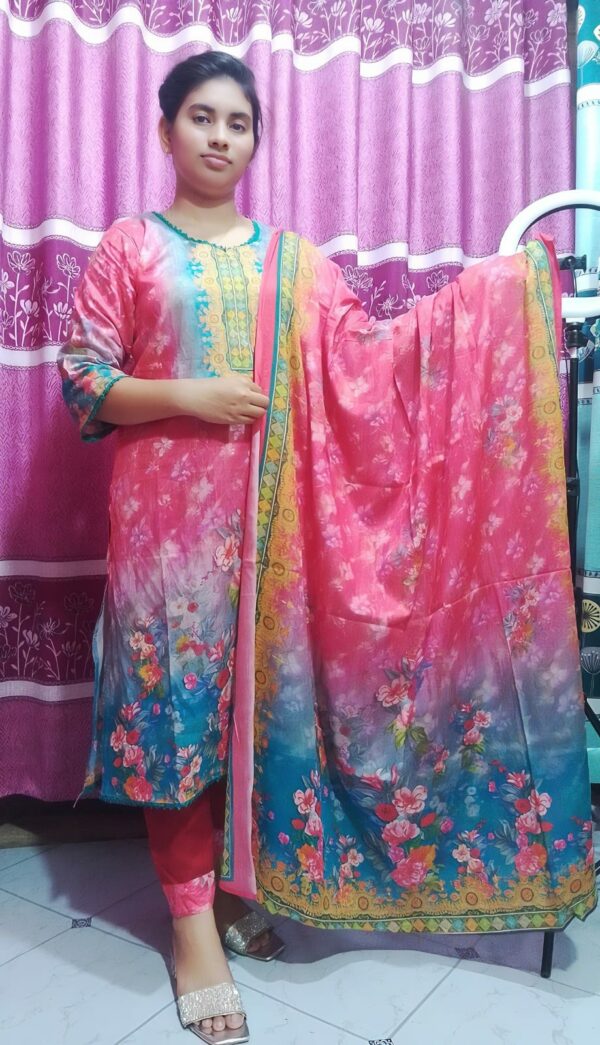 Premium Cotton Digital Print Three Piece