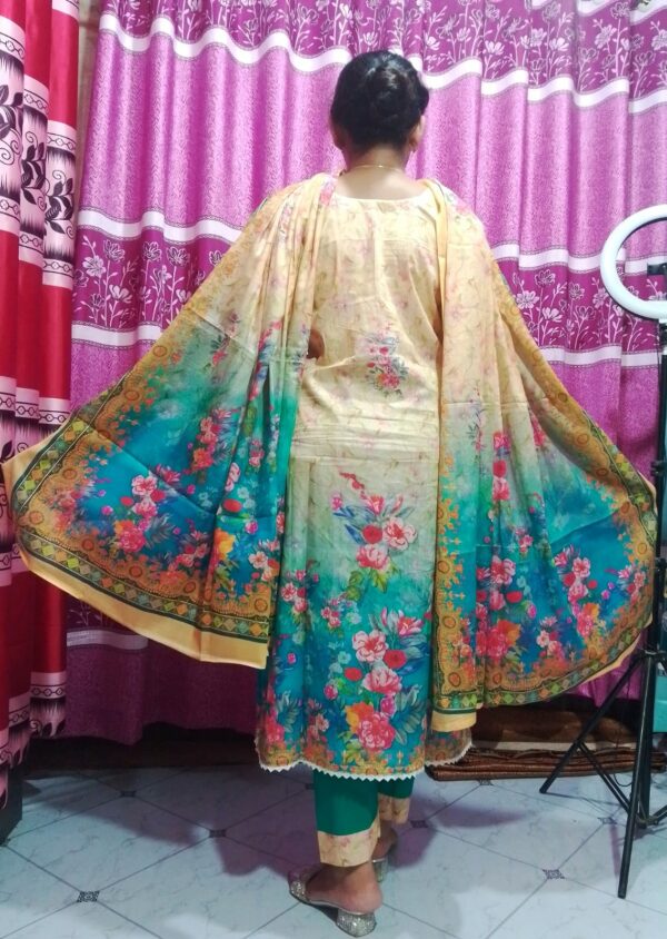 Premium Cotton Digital Print Three Piece - Image 3