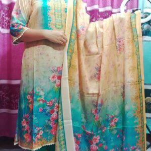 Premium Cotton Digital Print Three Piece
