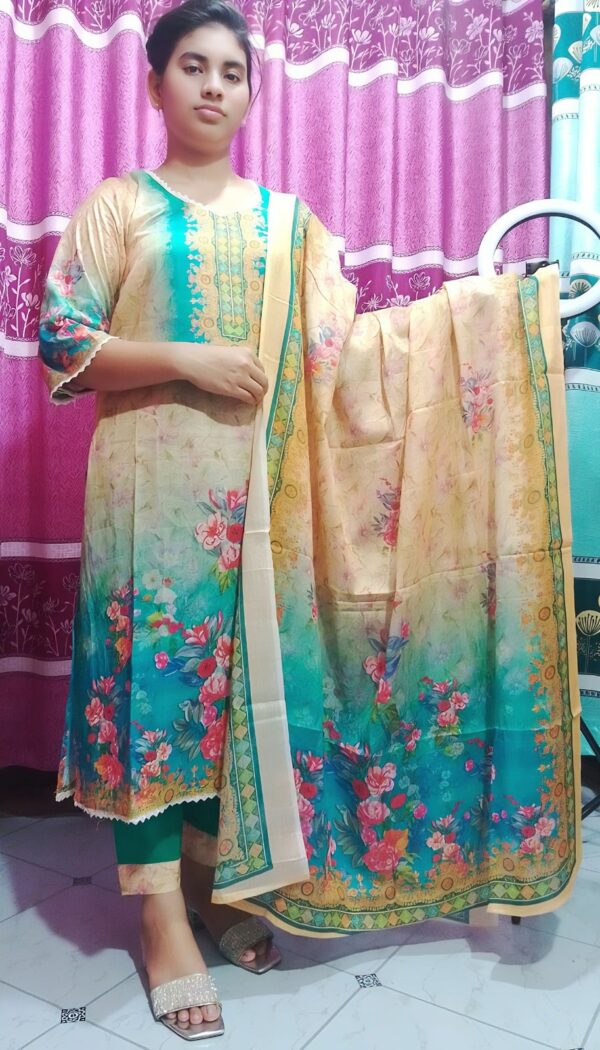 Premium Cotton Digital Print Three Piece