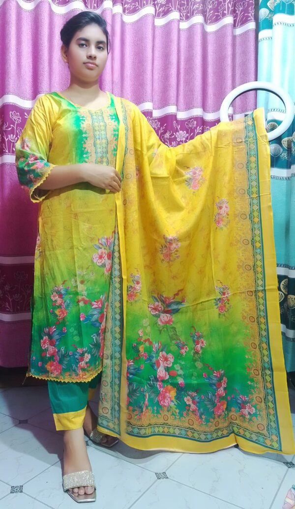 Premium Cotton Digital Print Three Piece