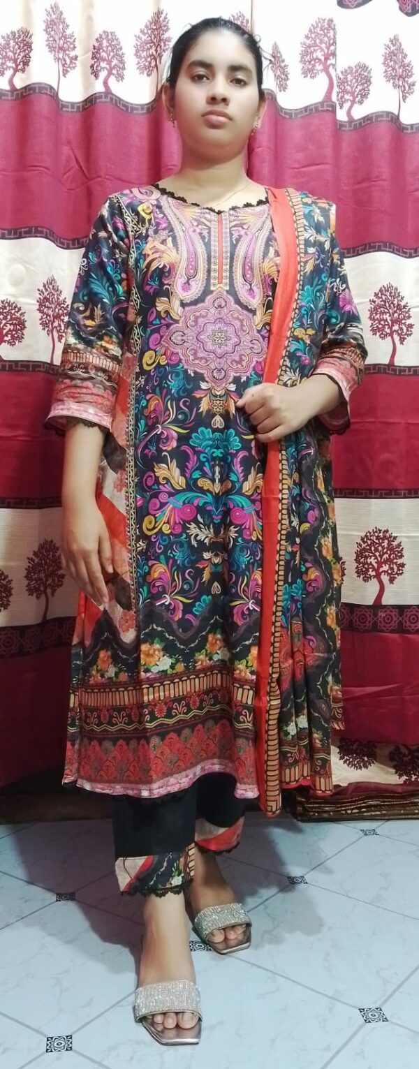 Premium Cotton Digital Print Three Piece - Image 5
