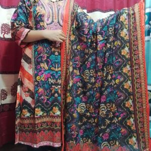Premium Cotton Digital Print Three Piece