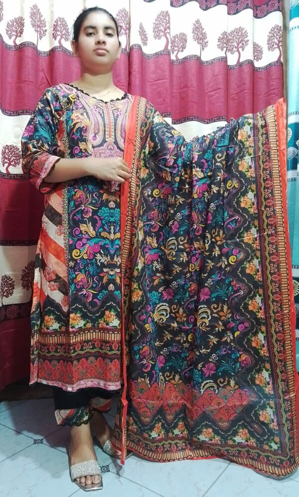 Premium Cotton Digital Print Three Piece