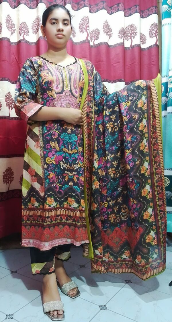 Premium Cotton Digital Print Three Piece