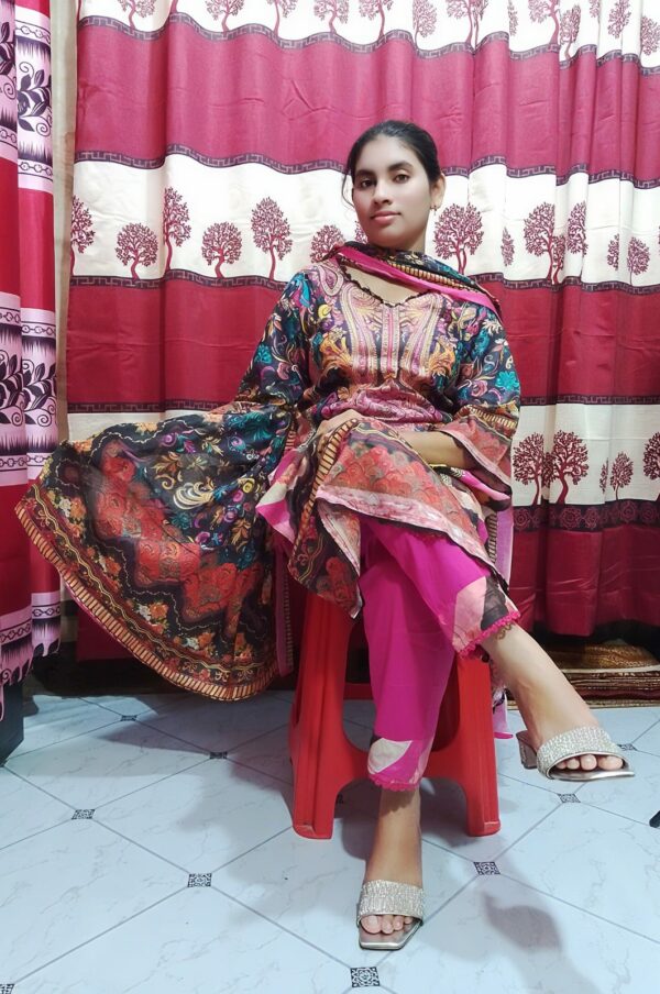 Premium Cotton Digital Print Three Piece - Image 2