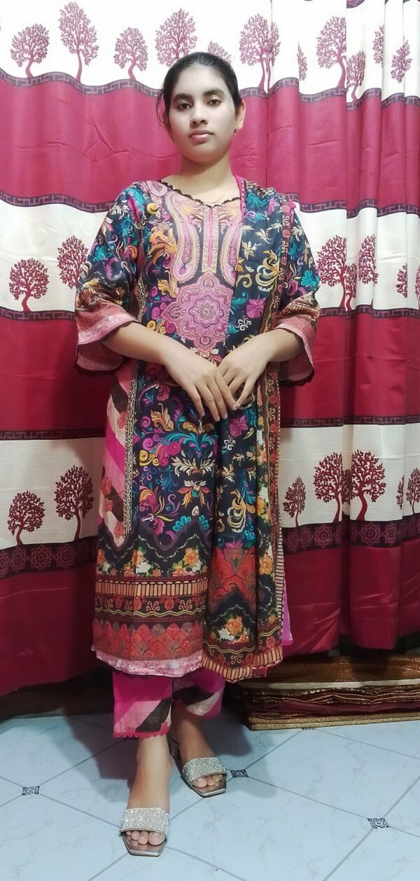Premium Cotton Digital Print Three Piece - Image 5