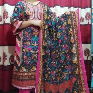 Premium Cotton Digital Print Three Piece