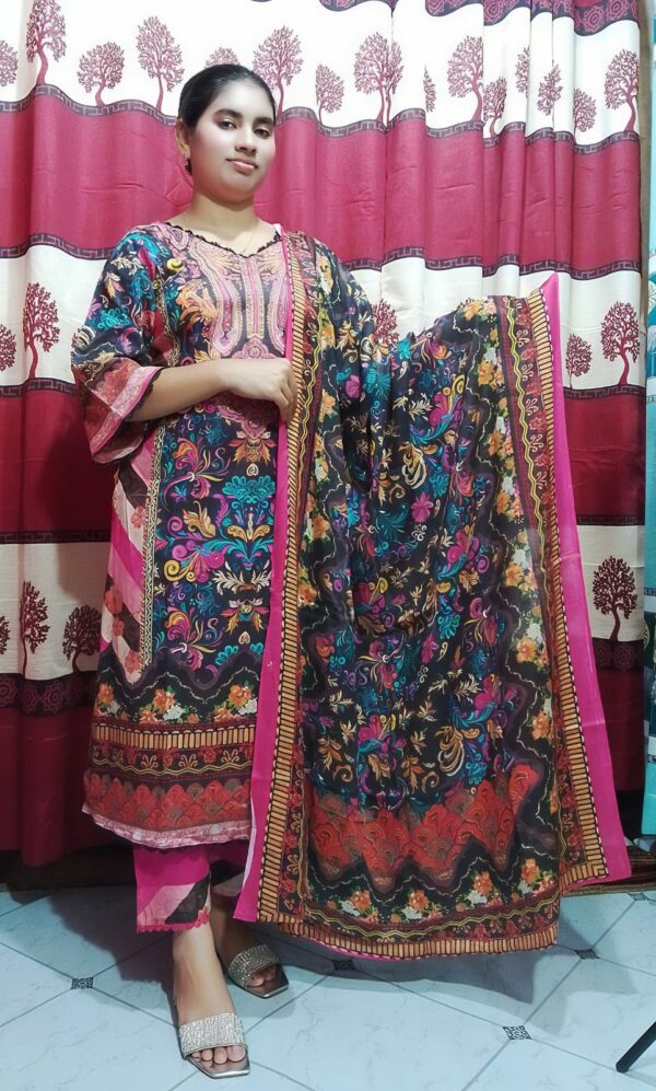 Premium Cotton Digital Print Three Piece
