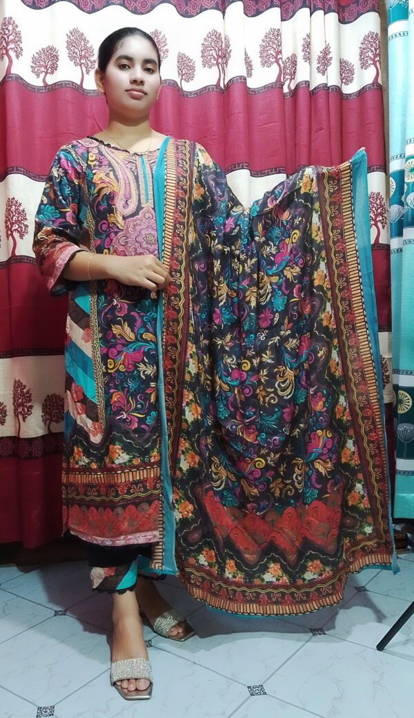 Premium Cotton Digital Print Three Piece