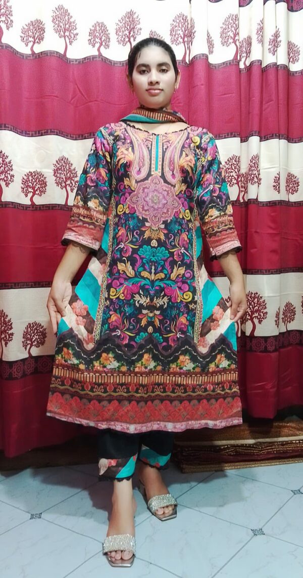 Premium Cotton Digital Print Three Piece - Image 6