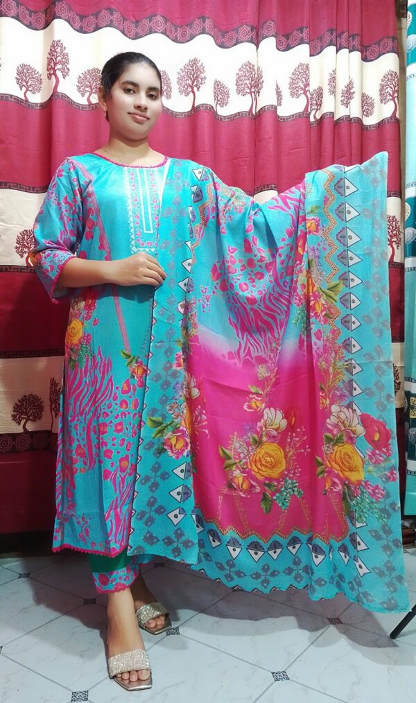Premium Cotton Digital Print Three Piece