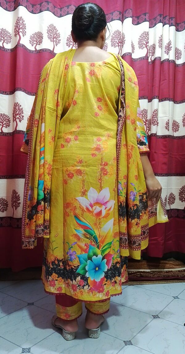 Premium Cotton Digital Print Three Piece - Image 5