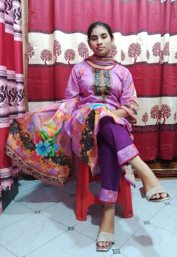 Premium Cotton Digital Print Three Piece - Image 2
