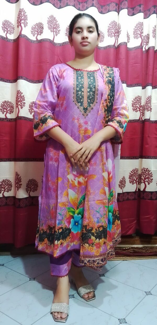 Premium Cotton Digital Print Three Piece - Image 4