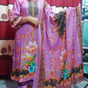 Premium Cotton Digital Print Three Piece