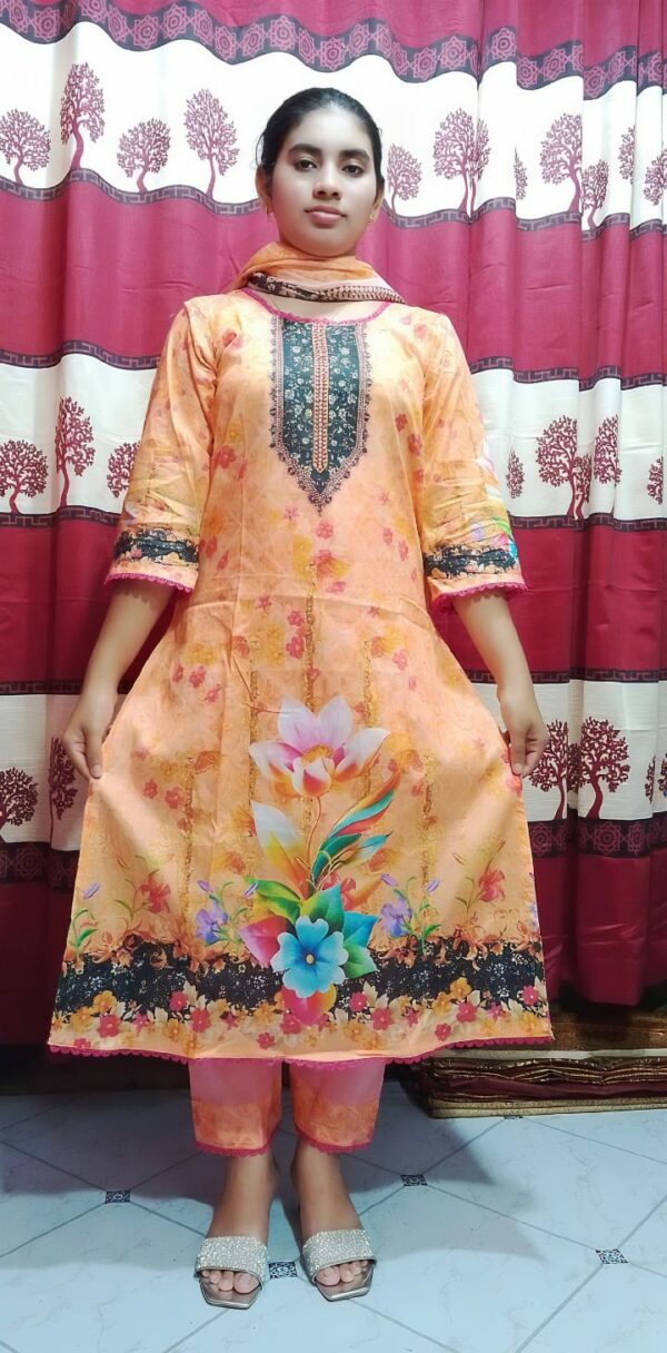 Premium Cotton Digital Print Three Piece - Image 4