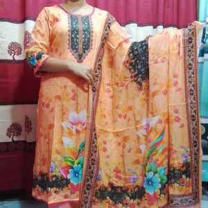Premium Cotton Digital Print Three Piece