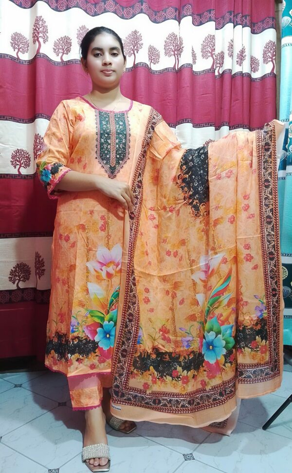 Premium Cotton Digital Print Three Piece