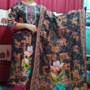 Premium Cotton Digital Print Three Piece