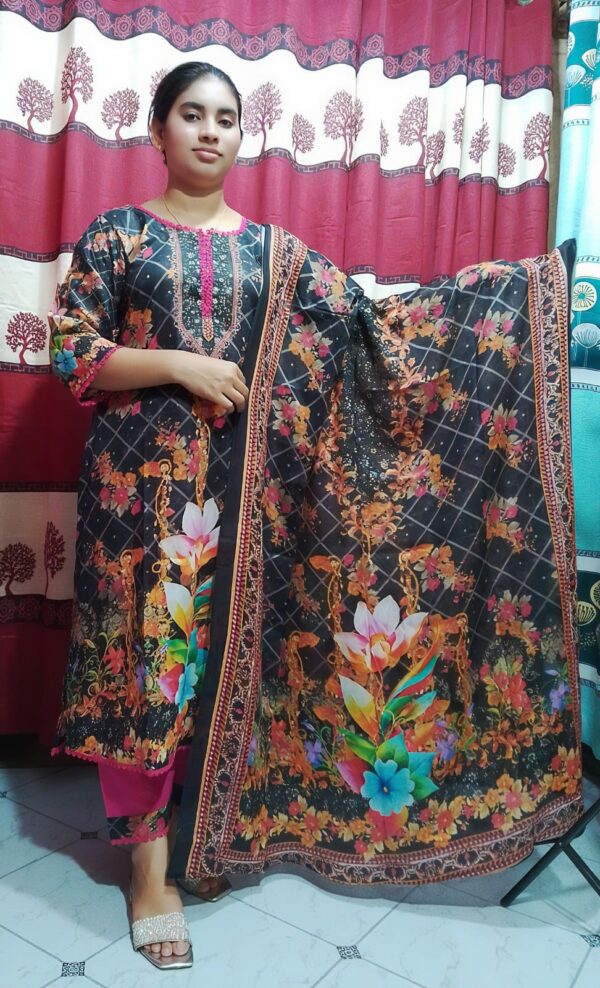 Premium Cotton Digital Print Three Piece