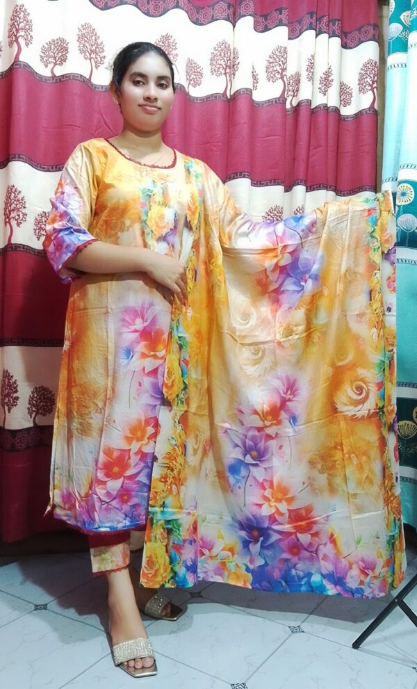 Premium Cotton Digital Print Three Piece