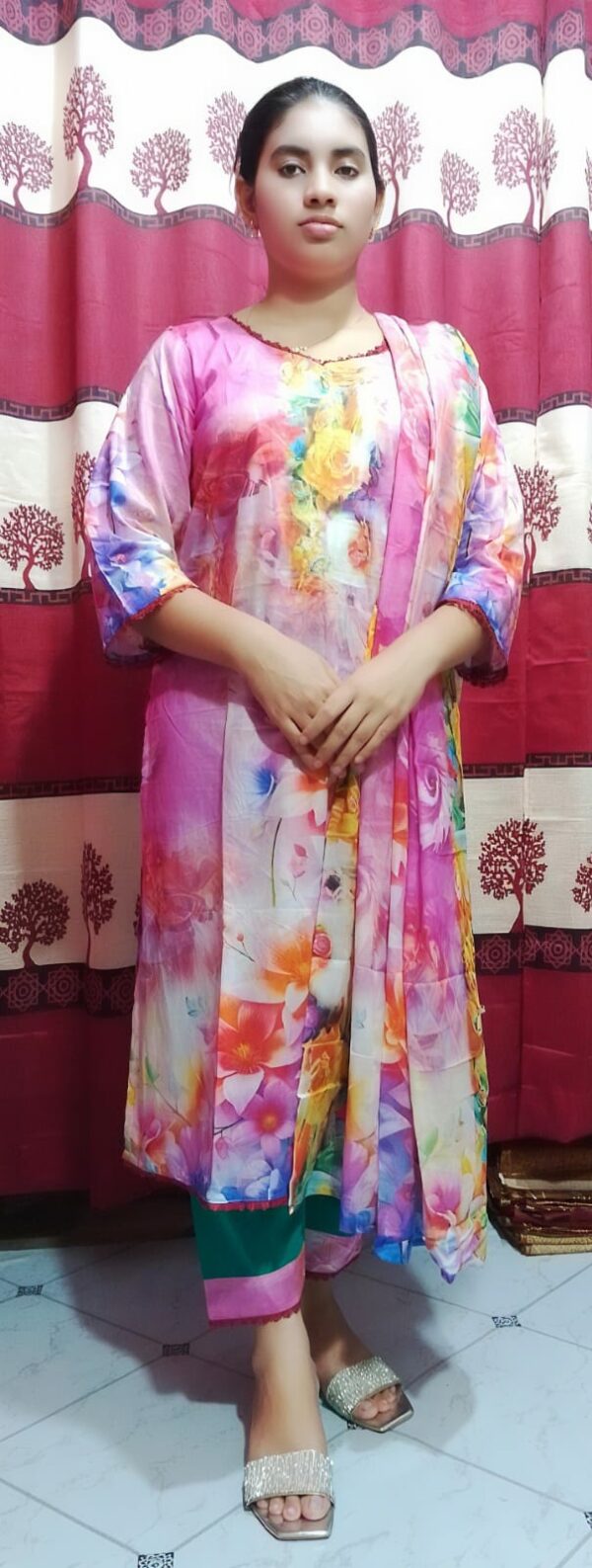 Premium Cotton Digital Print Three Piece - Image 4