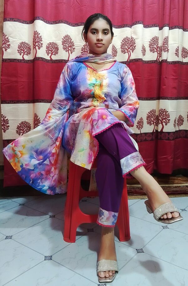 Premium Cotton Digital Print Three Piece - Image 2