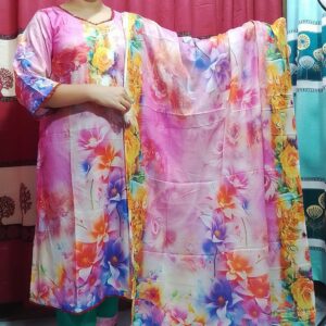 Premium Cotton Digital Print Three Piece