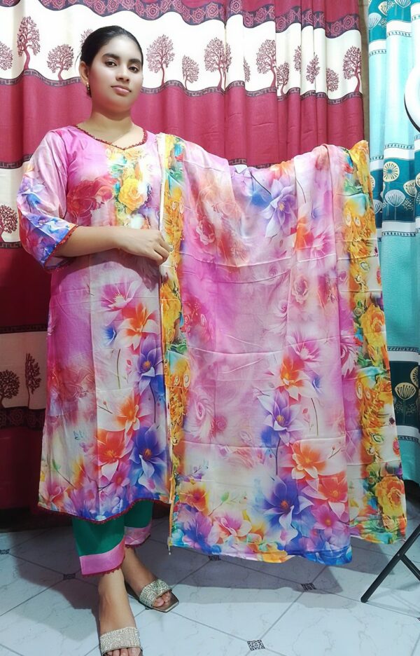 Premium Cotton Digital Print Three Piece