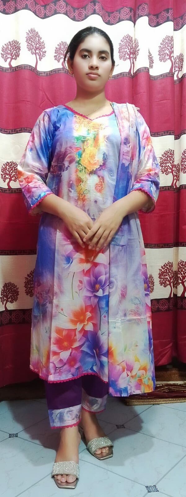 Premium Cotton Digital Print Three Piece - Image 4
