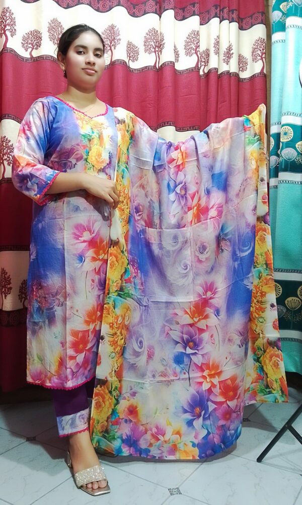 Premium Cotton Digital Print Three Piece