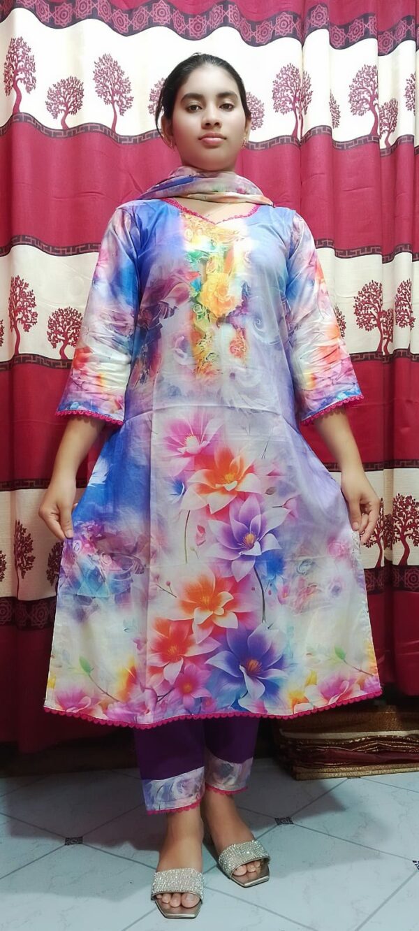 Premium Cotton Digital Print Three Piece - Image 6