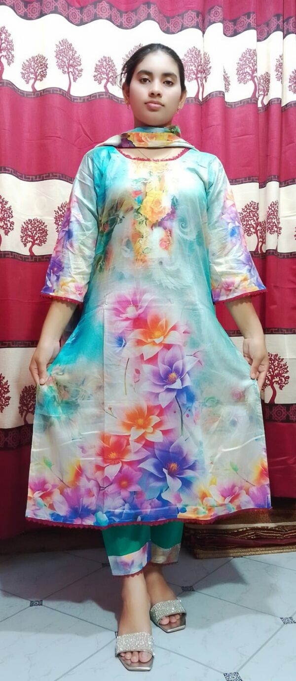 Premium Cotton Digital Print Three Piece - Image 4